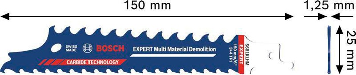 8005072193 - Detailbild5_Säbelsägeblatt EXPERT Multi Material Demolition S681KLHM L.150mm B.25mm CT BOSCH