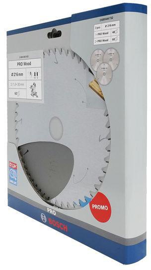 8005072210 - Detailbild_Kreissägeblatt-Promopack Pro Wood D.216mm 3 St BOSCH