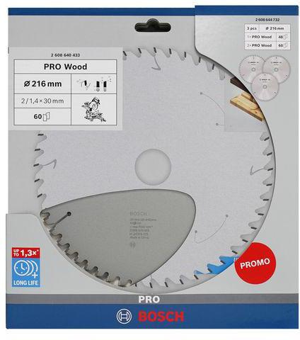 8005072210 - Detailbild3_Kreissägeblatt-Promopack Pro Wood D.216mm 3 St BOSCH