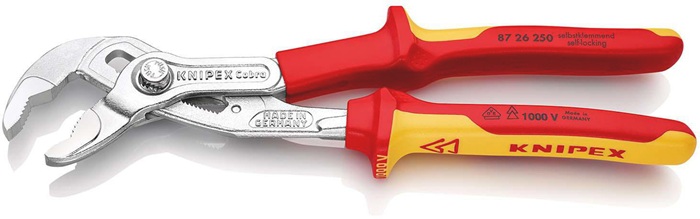 4000795065 - Detailbild_Wasserpumpenzange Cobra® L.250mm Spann-W.46mm verchr.VDE 2K-Hülle KNIPEX