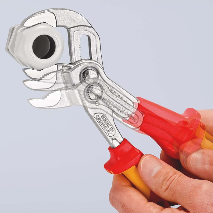 4000795065 - Detailbild2_Wasserpumpenzange Cobra® L.250mm Spann-W.46mm verchr.VDE 2K-Hülle KNIPEX