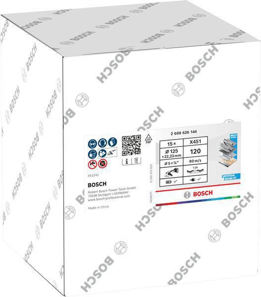 8005072289 - Detailbild2_Fächerschleifscheiben X451 Abm.125x22,23mm K120 Z29 15 St BOSCH