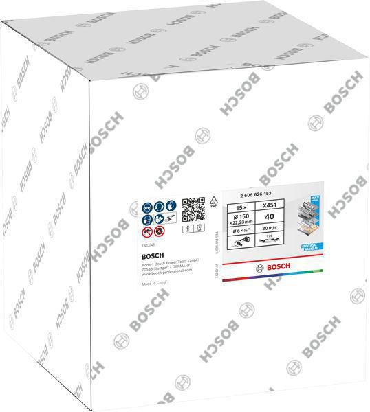 8005072302 - Detailbild3_Fächerschleifscheibe X451 Abm.150x22,23mm K40 Z29 15 St BOSCH