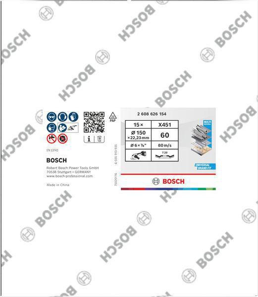 8005072303 - Detailbild5_Fächerschleifscheibe X451 Abm.150x22,23mm K60 Z29 15 St BOSCH