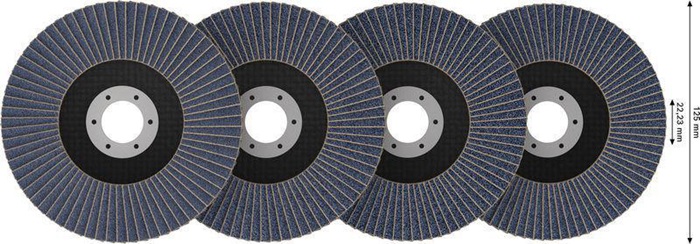 8005072311 - Detailbild3_Fächerschleifscheiben-Set X451 Abm.125x22,23mm K40/K60/K80/K120 Z29 60 St BOSCH