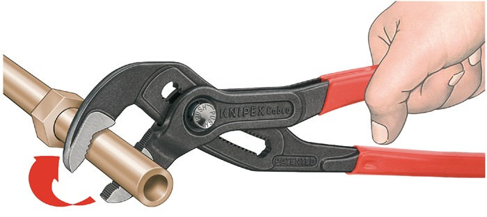 4000795309 - Detailbild2_Wasserpumpenzange Cobra® L.250mm Spann-W.46mm pol.Ku.-Überzug Quick Set KNIPEX