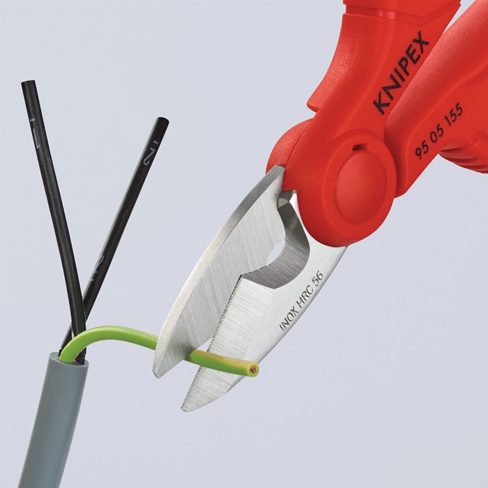 4000795313 - Detailbild3_Elektriker-/Handwerkerschere L.155mm 2-K.-Hüllen KNIPEX