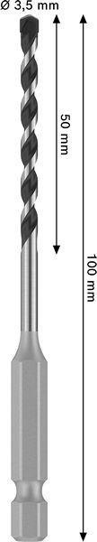 8005177046 - Detailbild5_Bohrer PRO HEX-5 Arbeits-L.50mm D.3,5mm L.100mm BOSCH