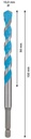 8005177092 - Detailbild2_Steinbohrer EXPERT HEX-9 Multi Construction Arbeits-L.90mm D.10mm L.150mm 8 St