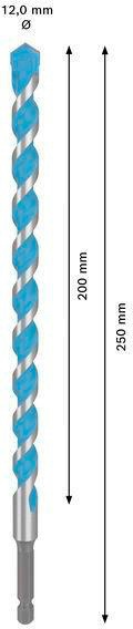 8005177094 - Detailbild5_Steinbohrer Expert MultiConstruction HEX-9 D.12mm Arbeits-L.200mm Gesamt-L.250mm