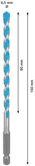8005177115 - Detailbild2_Steinbohrer Expert MultiConstruction HEX-9 D.6,5mm Arbeits-L.90mm Gesamt-L.150mm