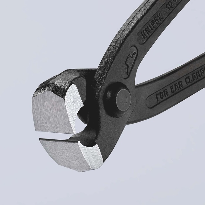 4000795367 - Detailbild3_Ohrklemmenzange Gesamt-L.220mm Kopf schwarz atram.Kunststoff-Überzug KNIPEX