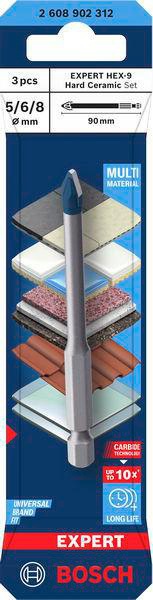 8005177157 - Detailbild4_Bohrer-Set EXPERT HEX-9 Ceramic 3tlg. 5 x 90, 6 x 90, 8 x 90 mm BOSCH