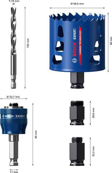 8005177505 - Detailbild_Lochsägen-Kit EXPERT Multi Material Abm.51x60mm BOSCH