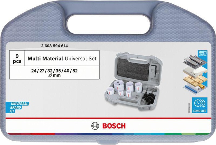 8005177513 - Detailbild_Lochsägen-Set Multi Material Abm.24/27/32/35/40/52 x 40mm m.Gewinde BOSCH