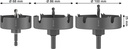 8005177516 - Detailbild_Lochsägen-Set Wood and Drywall Abm.68/86/100x27mm m.Zentrierbohrer BOSCH