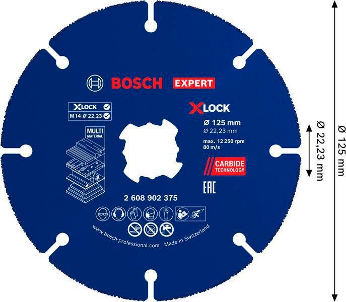 8005177573 - Detailbild4_Trennscheibe EXPERT Multi Material D.125mm Bohrung 22,23mm X-LOCK BOSCH