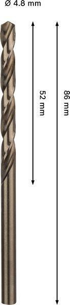 8005177632 - Detailbild4_Spiralbohrer PRO Stainless Steel Arbeits-L.52mm D.4,8mm L.86mm HSS-Co BOSCH