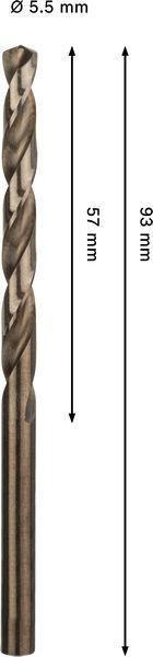 8005177636 - Detailbild2_Spiralbohrer PRO Stainless Steel Arbeits-L.57mm D.5,5mm L.93mm HSS-Co BOSCH
