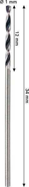 8005177702 - Detailbild_Spiralbohrer Metal Arbeits-L.12mm D.1mm L.34mm HSS CYL 2 St BOSCH