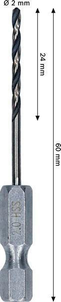 8005177733 - Detailbild3_Spiralbohrer Metal Arbeits-L.24mm D.2mm L.60mm HSS HEX BOSCH