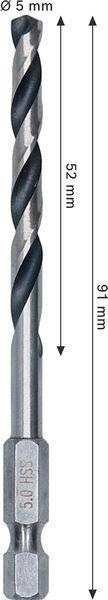 8005177742 - Detailbild3_Spiralbohrer Metal Arbeits-L.52mm D.5mm L.91mm HSS HEX BOSCH