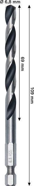 8005177746 - Detailbild_Spiralbohrer Metal Arbeits-L.69mm D.6,8mm L.109mm HSS HEX BOSCH