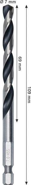 8005177747 - Detailbild2_Spiralbohrer Metal Arbeits-L.69mm D.7mm L.109mm HSS HEX BOSCH