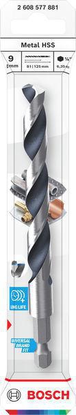 8005177751 - Detailbild_Spiralbohrer Metal Arbeits-L.81mm D.9mm L.125mm HSS HEX BOSCH