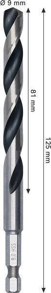8005177751 - Detailbild2_Spiralbohrer Metal Arbeits-L.81mm D.9mm L.125mm HSS HEX BOSCH