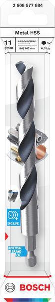 8005177754 - Detailbild_Spiralbohrer Metal Arbeits-L.94mm D.11mm L.142mm HSS HEX BOSCH