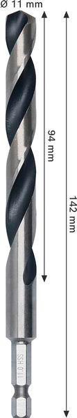 8005177754 - Detailbild3_Spiralbohrer Metal Arbeits-L.94mm D.11mm L.142mm HSS HEX BOSCH