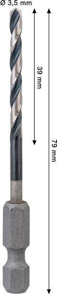 8005177761 - Detailbild5_Spiralbohrer PRO Metal Arbeits-L.39mm D.3,5mm L.79mm HSS-G Impact BOSCH