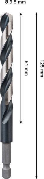 8005177775 - Detailbild_Spiralbohrer PRO Metal Arbeits-L.81mm D.9,5mm L.125mm HSS-G Impact BOSCH