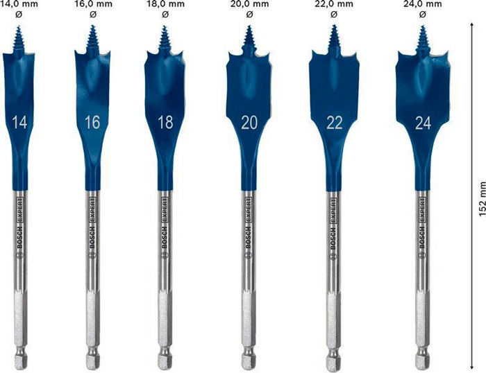 8005177781 - Detailbild2_Flachfräsbohrer-Set EXPERT Self Cut Speed 6tlg. 14-24mm BOSCH