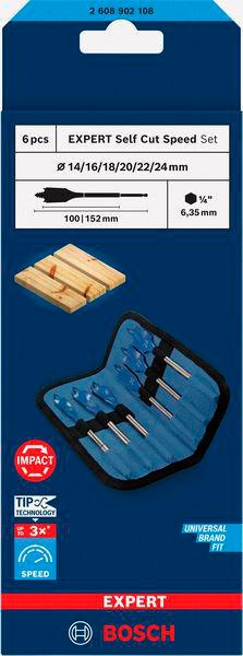 8005177781 - Detailbild5_Flachfräsbohrer-Set EXPERT Self Cut Speed 6tlg. 14-24mm BOSCH