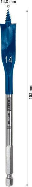 8005177787 - Detailbild5_Flachfräsbohrer EXPERT Self Cut Speed D.14mm L.152mm BOSCH