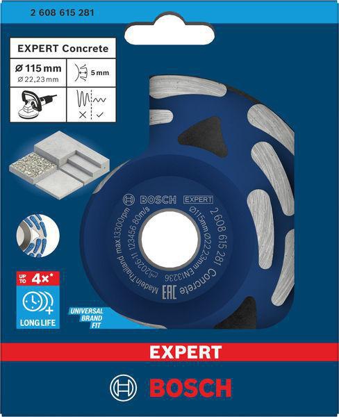 8005328567 - Detailbild4_Topfscheibe EXPERT Concrete D.115mm Bohrung 22,23mm Segment-H.5mm BOSCH
