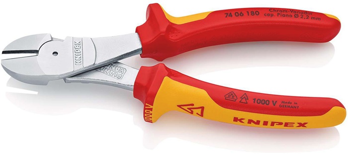 4000810166 - Detailbild_Kraftseitenschneider L.180mm VDE Form 0 Mehrkomp.-Hüllen KNIPEX