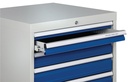 9000426000 - Detailbild3_Schubladenschrank H1019xB705xT736mm lichtgrau/signalblau 6 Schubl.Voll.Bedrunka