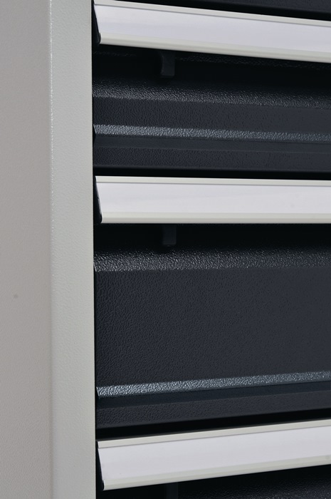 9000426001 - Detailbild3_Schubladenschrank H1019xB705xT736mm lichtgrau/grau 6 Schubl.Voll.Bedrunka