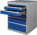 9000426111 - Detailbild5_Schubladenschrank H1019xB705xT736mm lichtgrau/signalblau 6 Schubl.BEDRUNKA+HIRTH