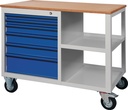 9000427119 - Detailbild_Werkbank PW 700 B1000xT620xH805mm Buche Multiplex lichtgrau/blau 6 Schubl.