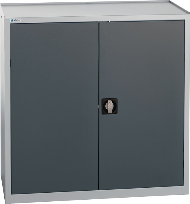 9000452359 - Detailbild_Werkzeug-/Beistellschrank H1000xB1000xT500mm 1Schubl.2Bd.lichtgrau/anthrazitgrau