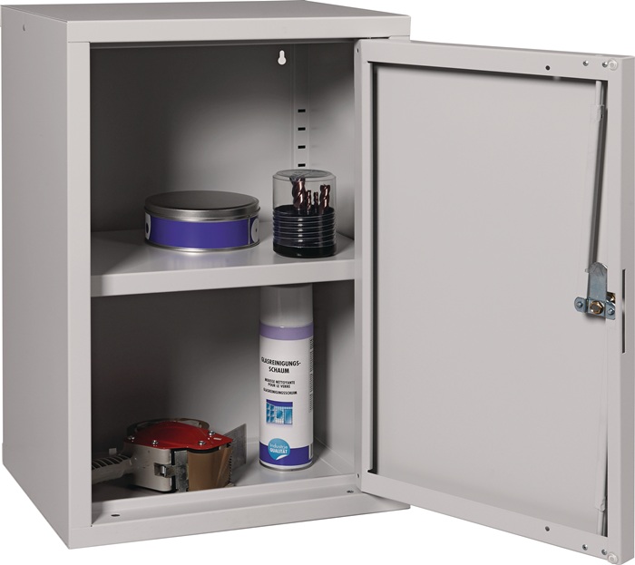 9000453656 - Detailbild_Hängeschrank H600xB400xT300mm Vollblech,1 BD lichtgrau/lichtgrau