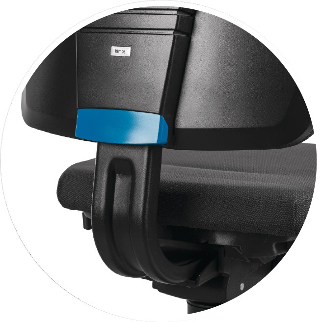 9000454332 - Detailbild4_Arbeitsdrehstuhl Nexxit Bodengleiter Grifffarbe blau Supertec-Gewebe schwarz