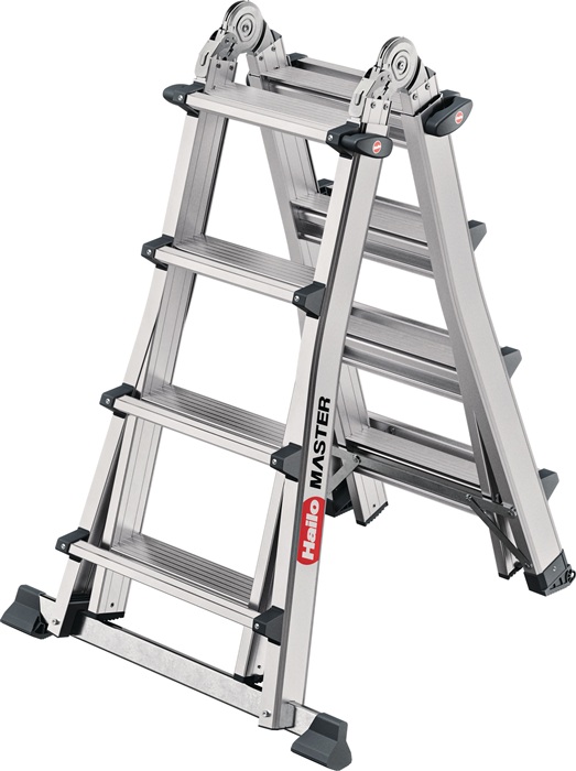 9000463141 - Detailbild2_Vielzweckleiter Master M100 Alu.Sprossen 4x4 gekl.H270xB580xT270mm HAILO
