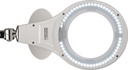 9000483063 - Detailbild_LED-Lupenleuchte Glaslinse 127mm (5 Zoll) Tischklemme weiß