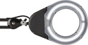 9000483068 - Detailbild4_LED-Lupenleuchte Glaslinse 127mm 5 Zoll Tischklemme weiß m.Abdeckung,runder Kopf
