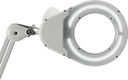 9000483073 - Detailbild_LED-Lupenleuchte Glaslinse 127mm (5 Zoll) Standfuß weiß m.Abdeckung,runder Kopf